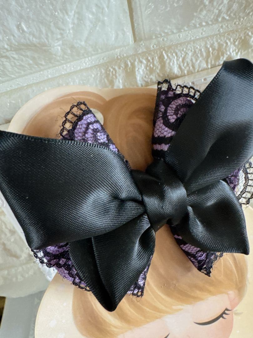 ハロウィンリボンヘアゴムNo.11☆サテン☆蝶