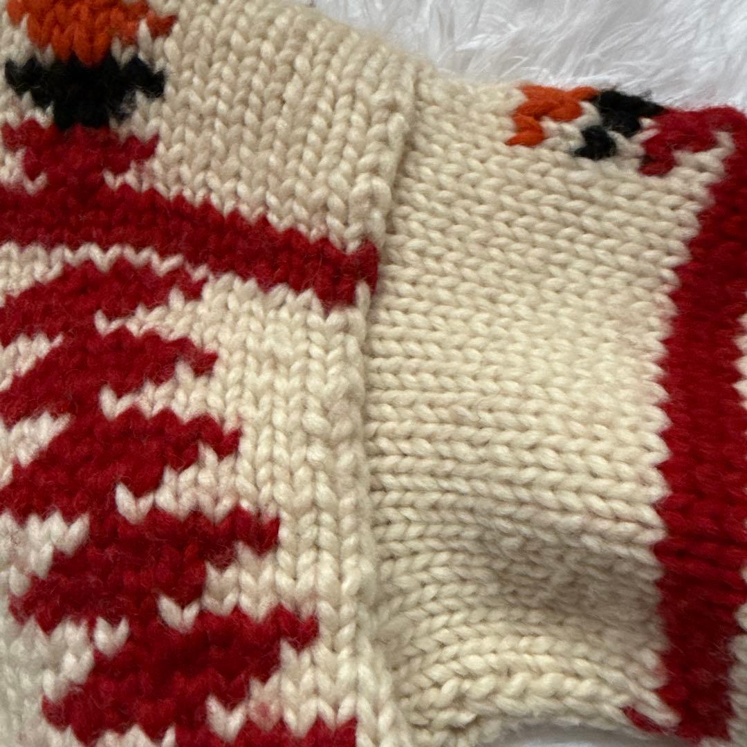 良品✨ KANATA カウチンニットジャケット ジップアップ 稀少デザイン