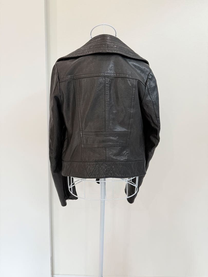 Diagram ダイアグラムグレースコンチネンタルラムレザーライダースジャケット