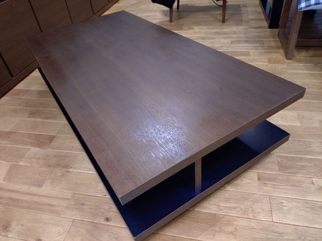 シンプルデザイン　木目調リビングセンターテーブル