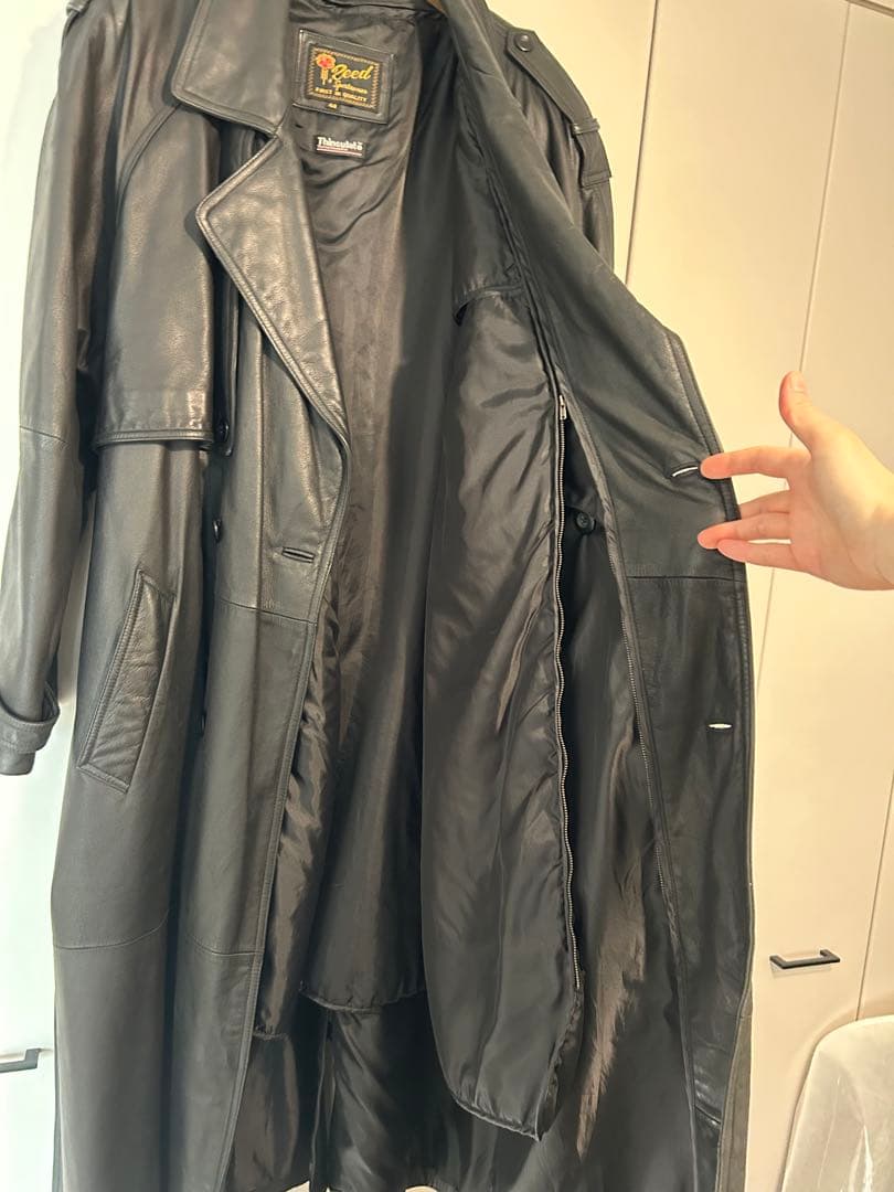 【sullen Tokyo購入】オールレザートレンチコート ブラック