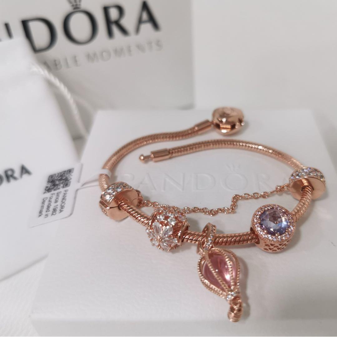 PANDORA ローズゴールド ブレスレット 気球チャームブレスレット