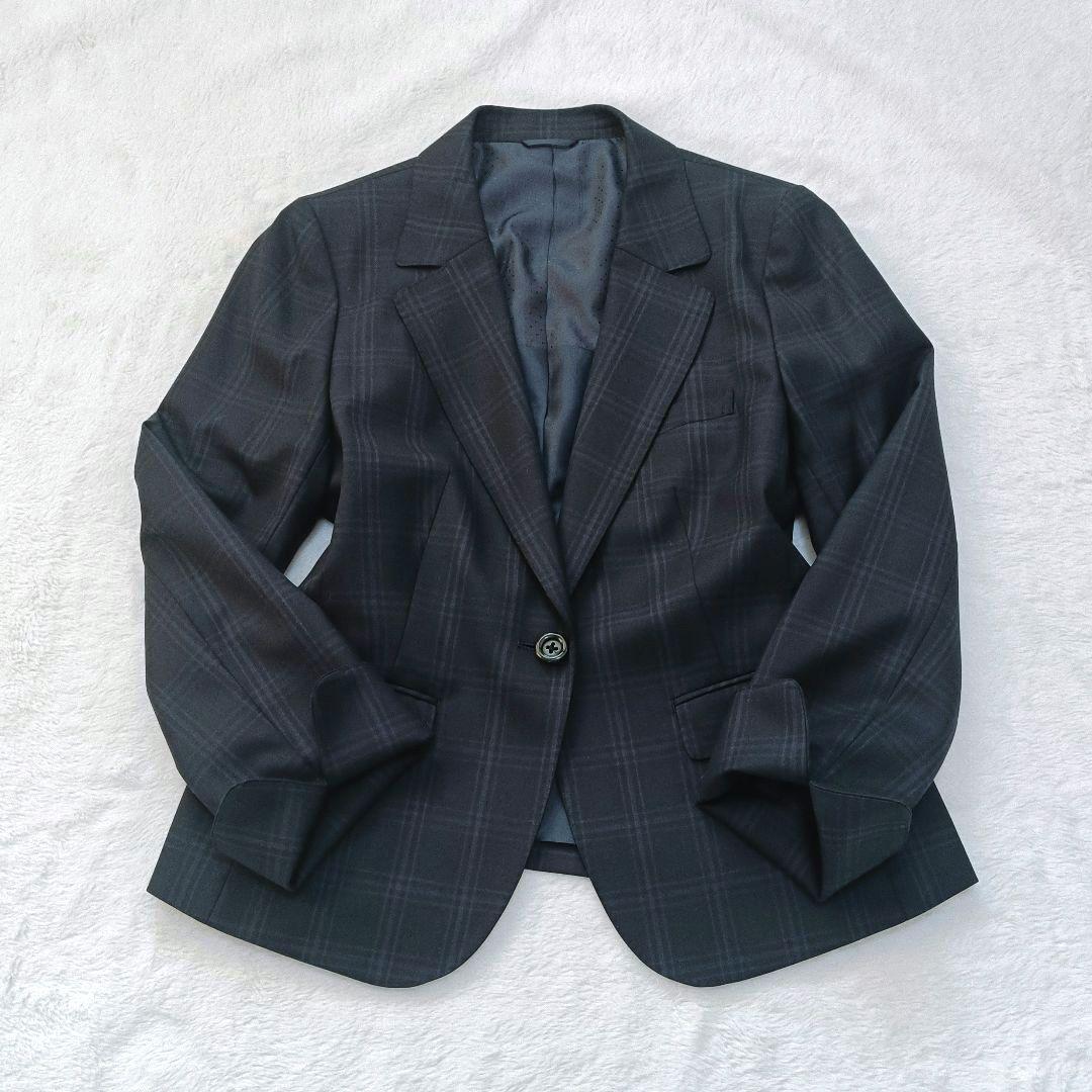 パンツスーツ ストレッチ 洋服の青山 n line precious ネイビー