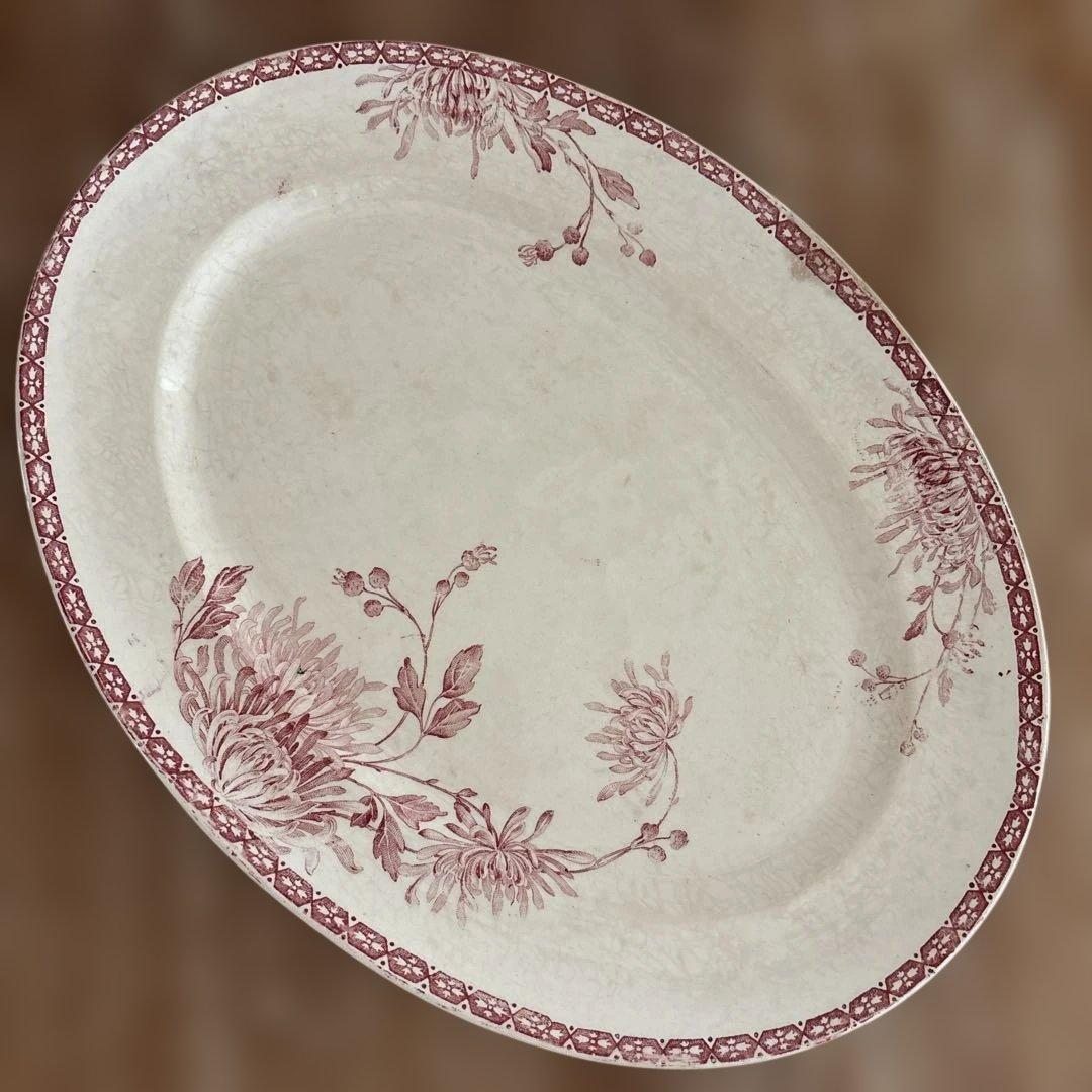 Creil montereau クレイユモントローフランスアンティークプレート