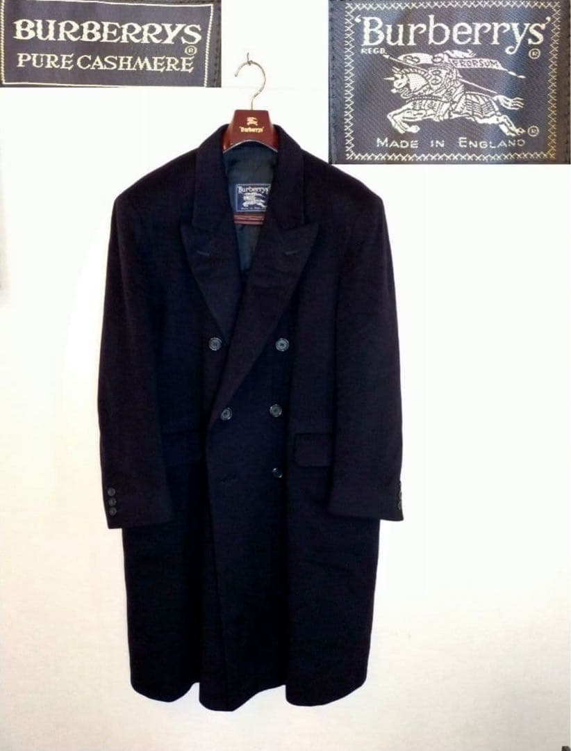 【状態良好】Burberrys イギリス製 カシミア100%　チェスターコート