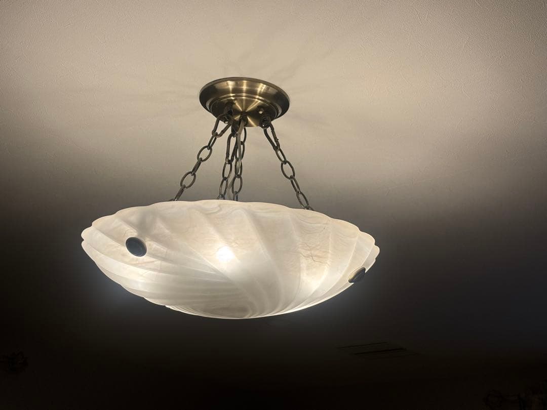 シェル型ガラスシェードシャンデリア　イタリア