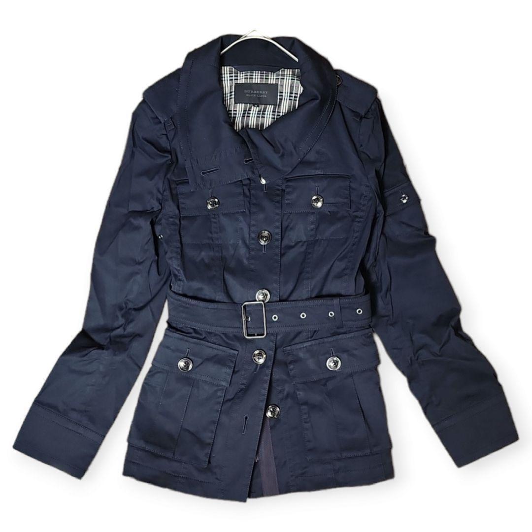 ✨超美品✨バーバリーブラックレーベル ショート トレンチコート L ノバチェック