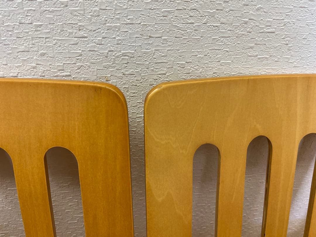 曲木椅子　白樺積層合板　ラッカー塗装　2枚セット　YZ-770-DB/NA