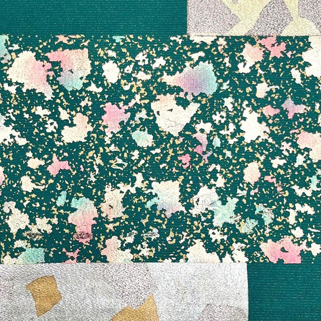 子供着物 襦袢付 男の子 一つ身 お宮参り 鷹 金彩 緑色 X-1001