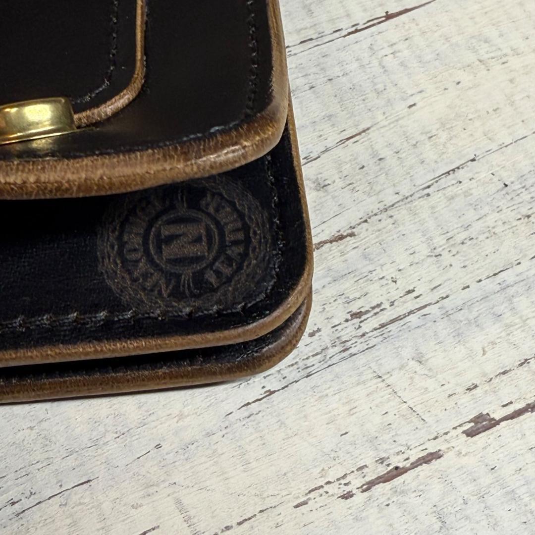 【トラッカーウォレット ミドル 3層】ホースバット ゴールド YKK