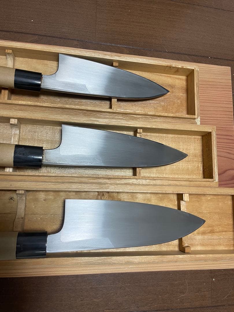 重房作　鍛地　出刃包丁　3本セット