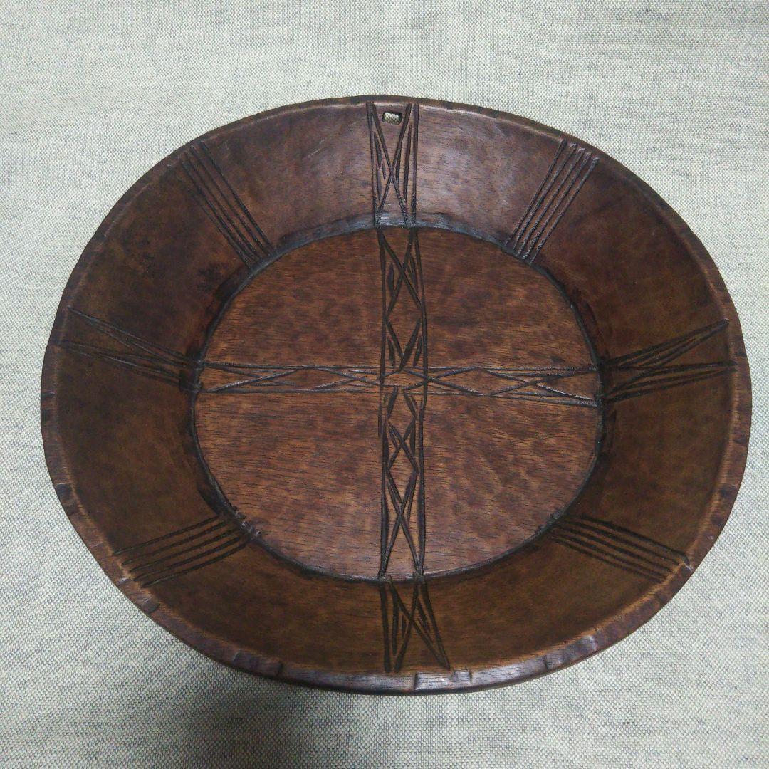 ヴィンテージ アフリカンボウル ウッドボウル エチオピア こね鉢 木皿