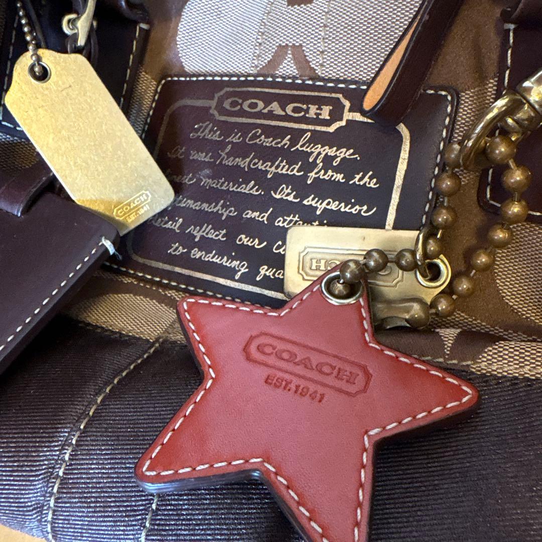 COACH ボストンバッグ ベージュ・ブラウン