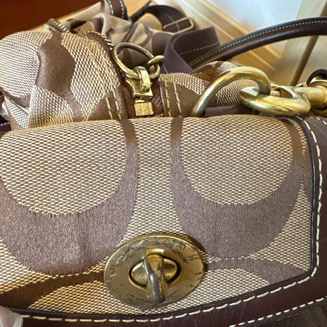 COACH ボストンバッグ ベージュ・ブラウン