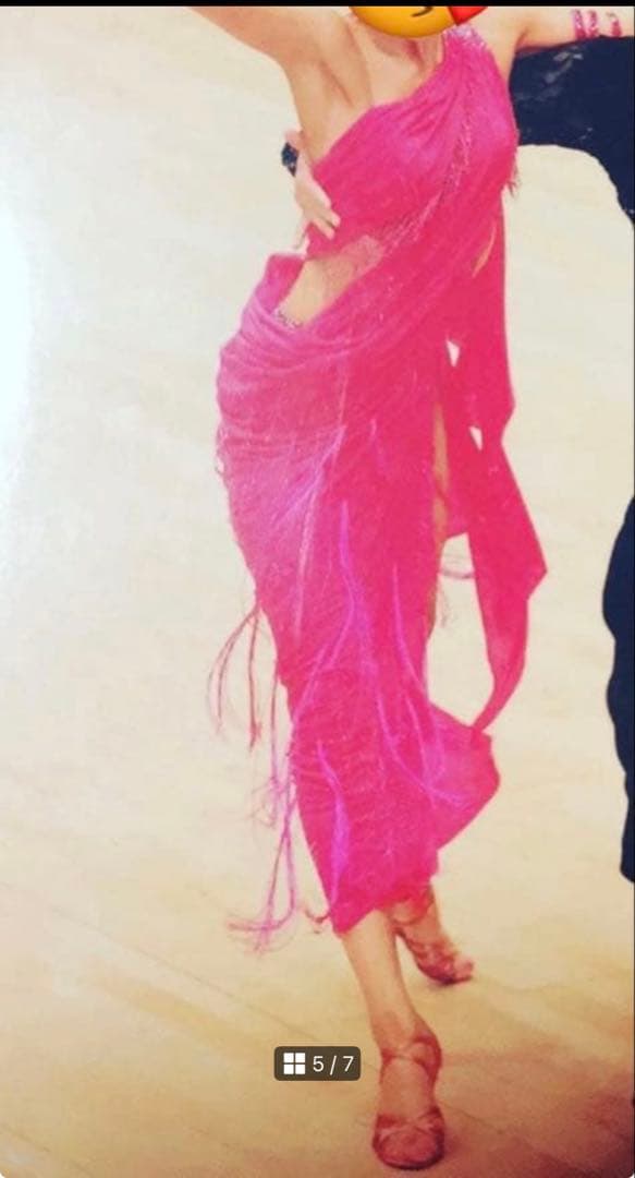 社交ダンス 競技ダンス　フリンジ付きドレス　ラテンドレス タカダンス