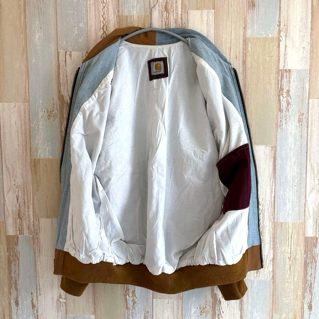 希少美品 carharttリメイク L相当アクティブジャケットダック一点物