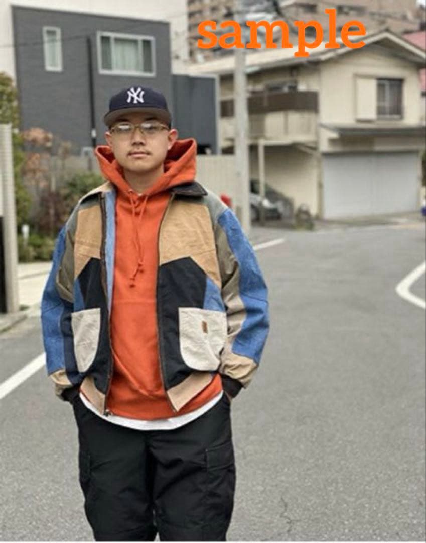 希少美品 carharttリメイク L相当アクティブジャケットダック一点物