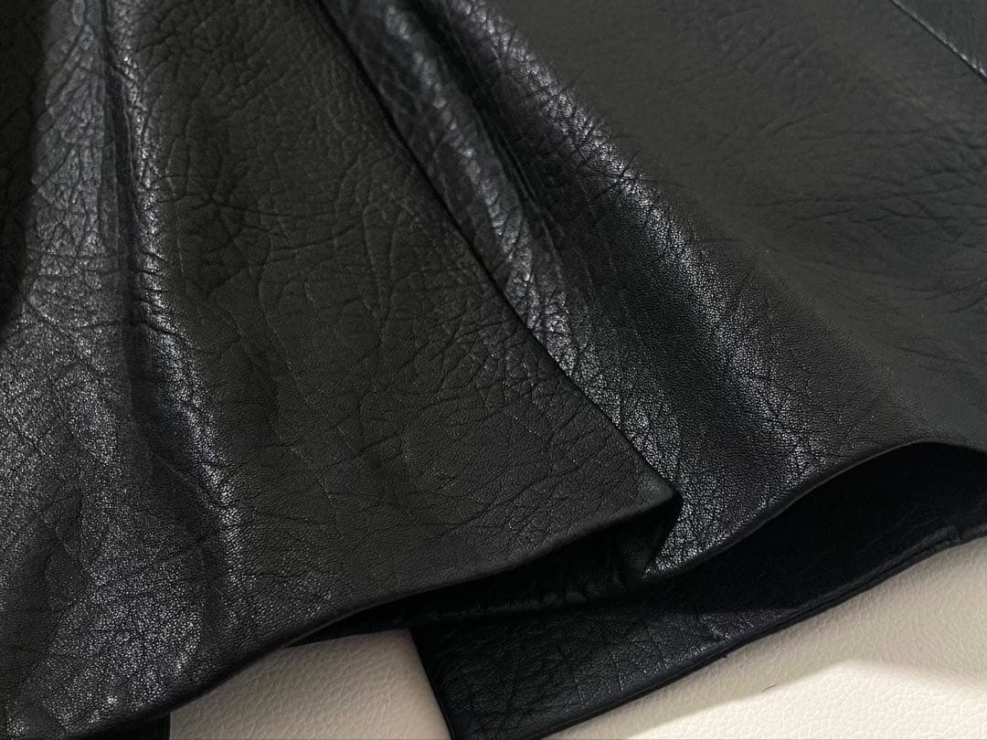 【未使用級】LOEWE/ロエベ　レザー ロングコート　ベルト付き　アナグラム総柄