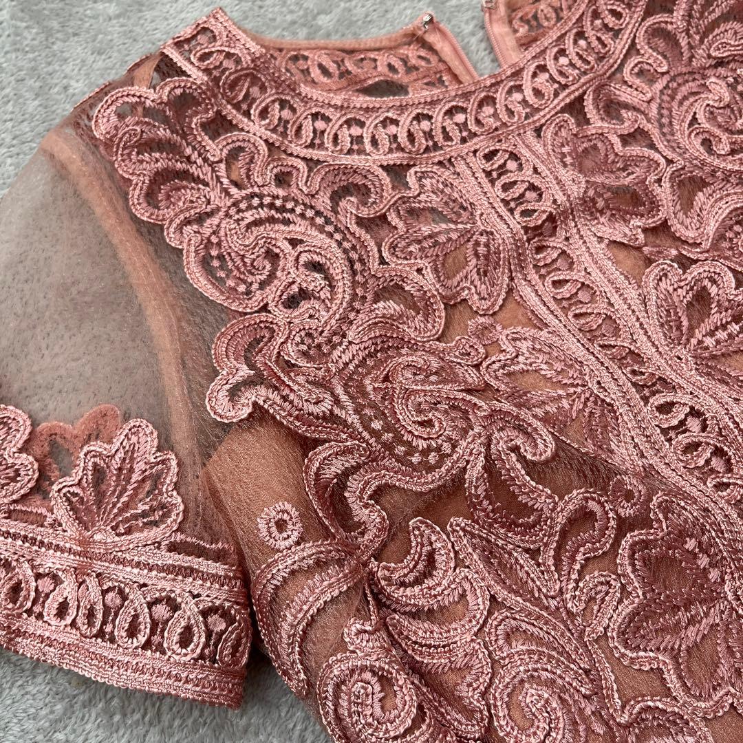 【新品】　グレイスコンチネンタル　ドレス　サロペット　S コード刺繍　パンツ