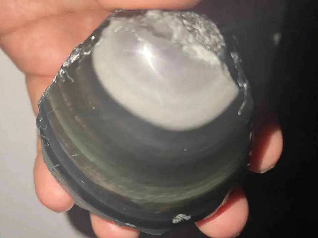 研磨品　十勝石玲瓏　両面磨き特級玲瓏　レインボーオブシディアン