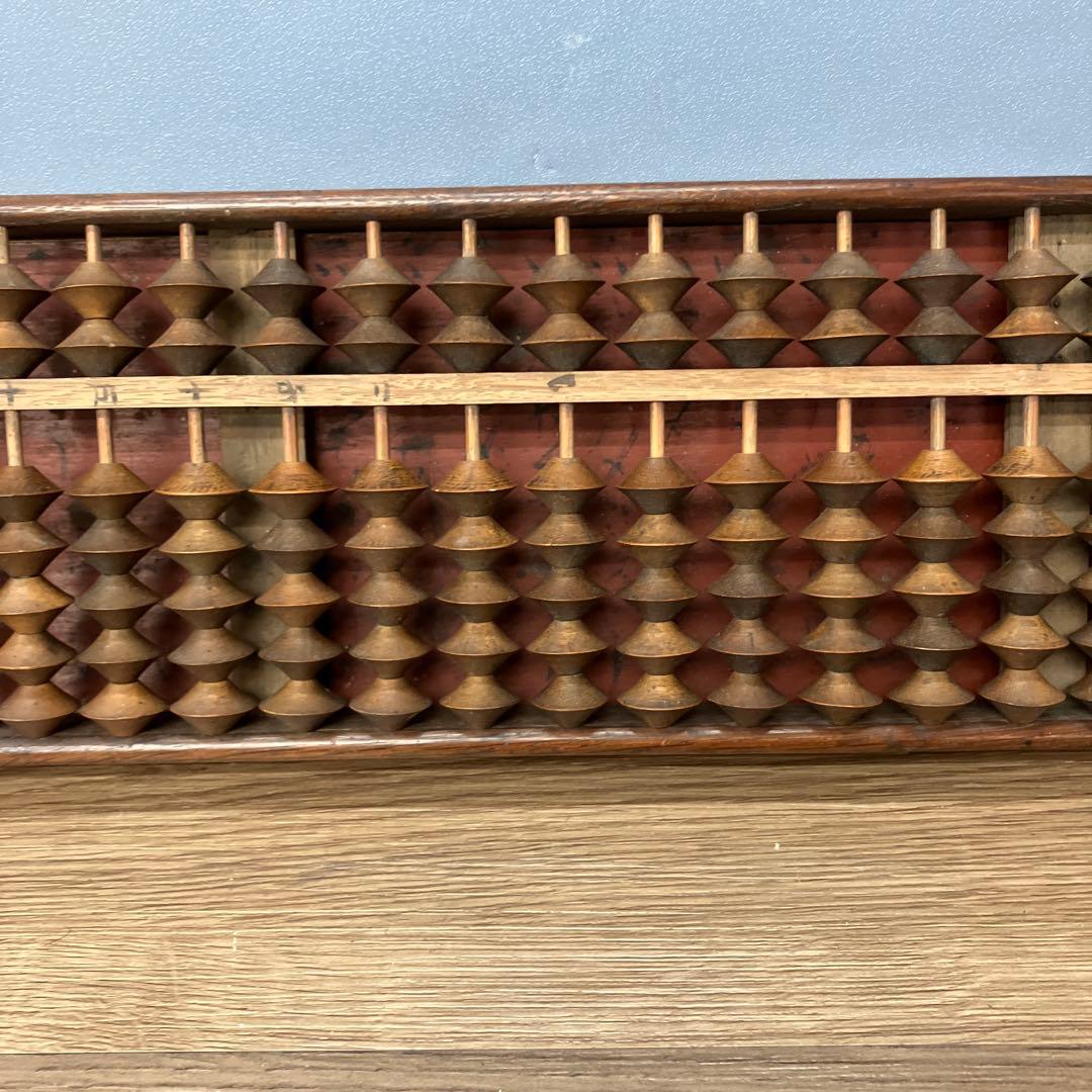 A-壁 希少 特大 二五珠 そろばん 関流算術十五呂盤箱 骨董 アンティーク