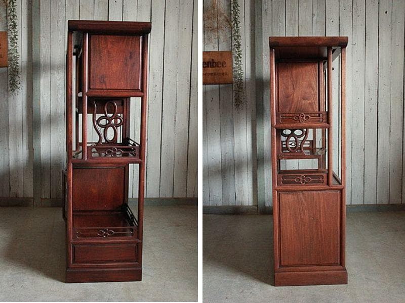 A*A様 唐木　紫檀無垢材　飾り棚　茶棚　茶箪笥　螺鈿　古家具　古民家