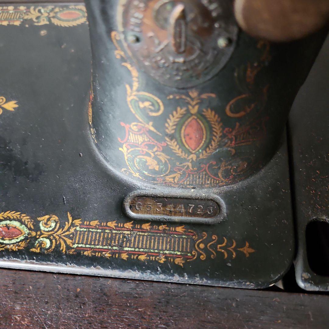 アンティーク　シンガー SINGER　足踏みミシン　編脚　108年前のアメリカ製