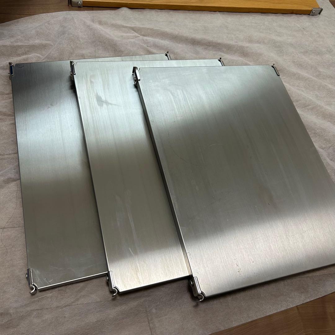 無印良品　スレンレスユニットシェルフ追加棚板　56cm用　3枚セット