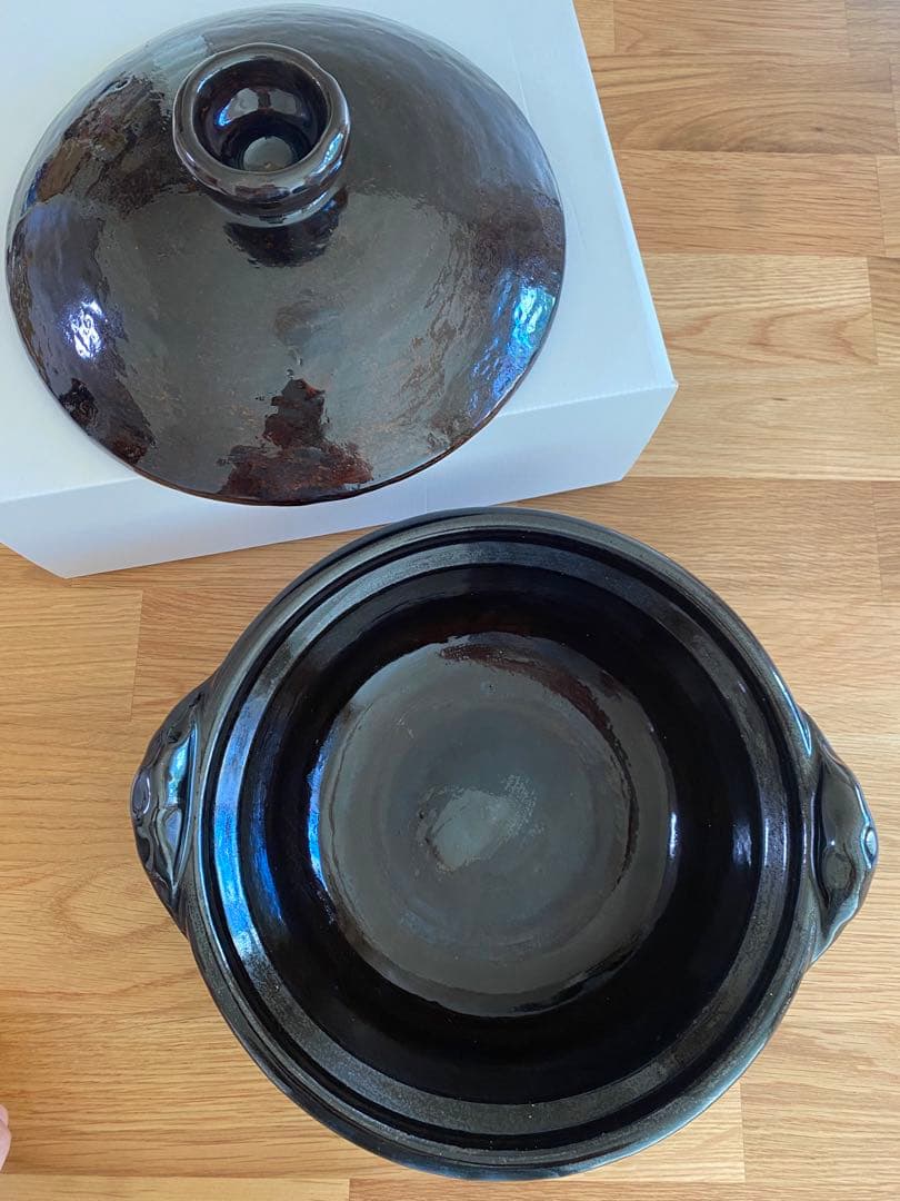 雲井窯 土鍋　鴨釉　九寸（9号）盆鍋