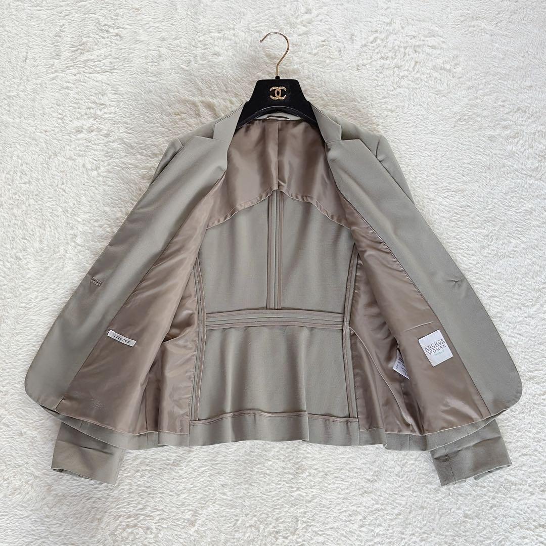 【アンカーウーマン】ノーカラージャケット パンツ スカート スーツセットアップ9