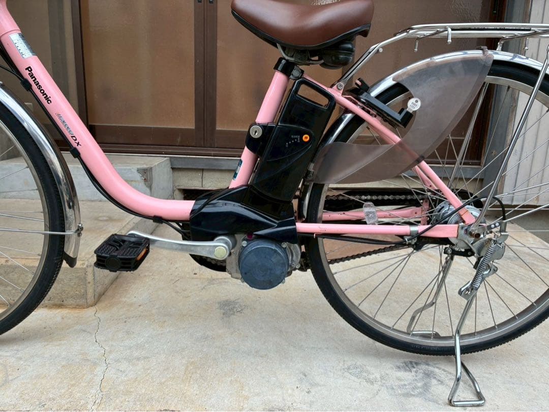 電動自転車　№8454 パナソニック ビビDX 26インチ　ピンク