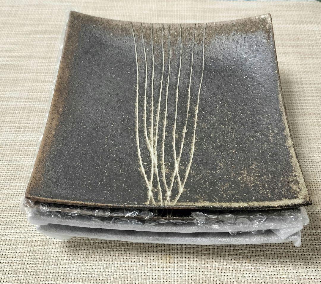 新品　奥田章　トクサ 角皿（L）4枚