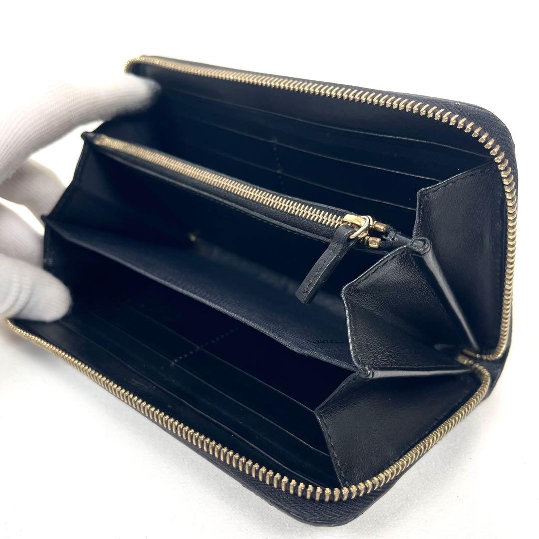 フェンディ　長財布　バグズ　モンスター　メタルアイ　ラウンドファスナー　レザー