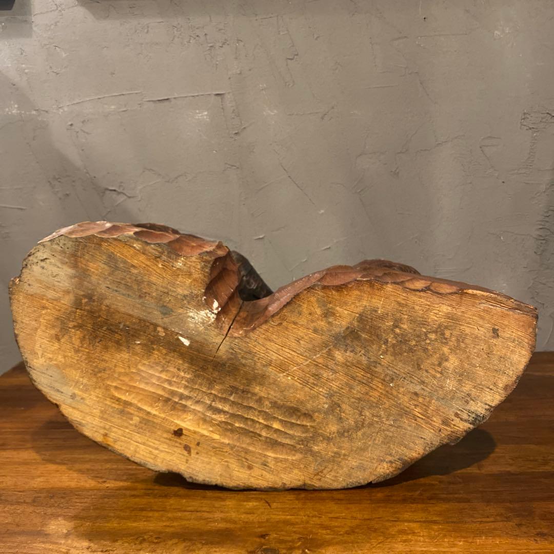 稀少 昭和レトロ 木彫の熊 置物 オブジェ 夫婦 インテリア コレクション