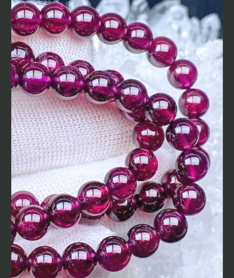 本日限定✿天然美品〘真紅の宝石〙ロードライトガーネット*ブレス【８.8mm珠】