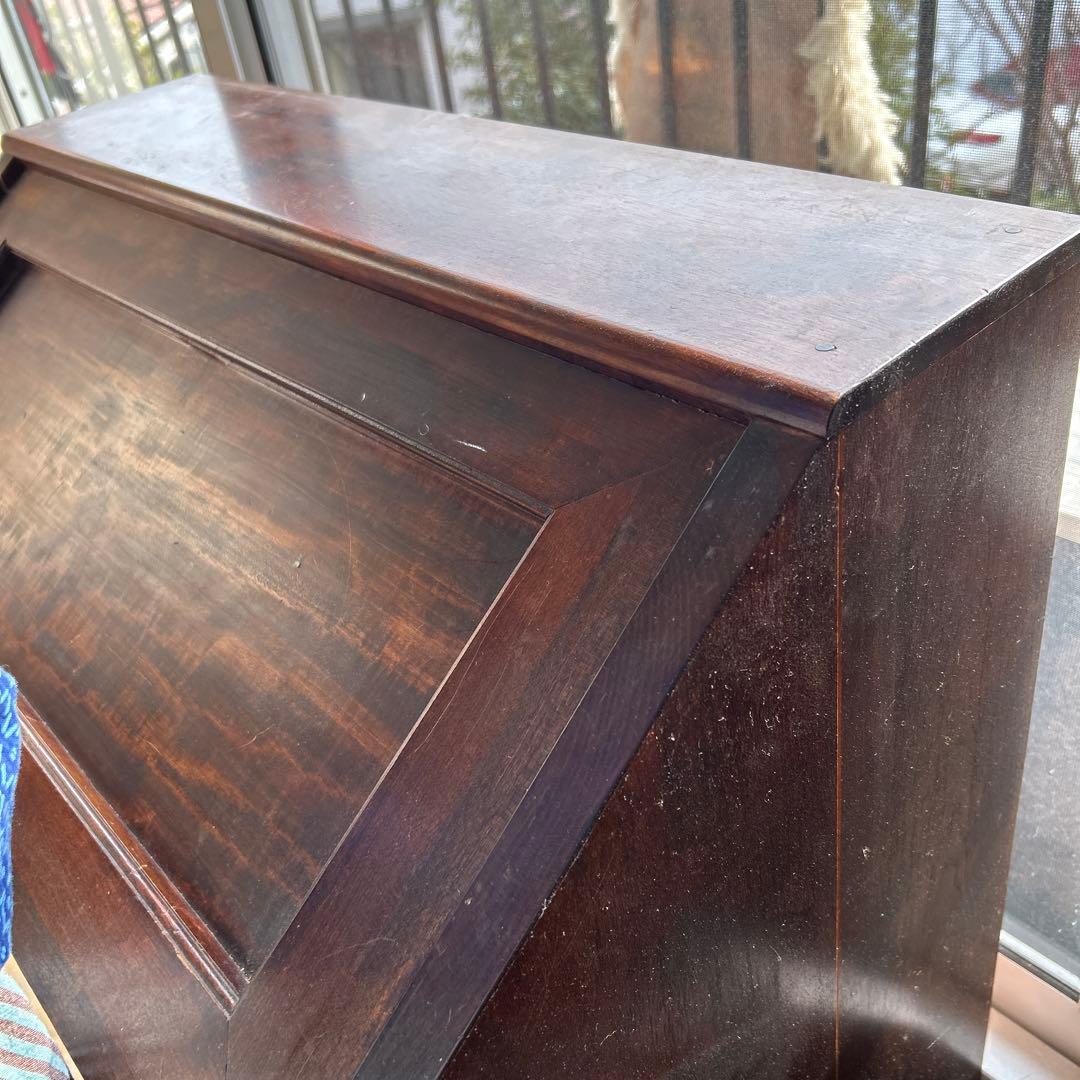 木製ダークブラウン箪笥 卓型