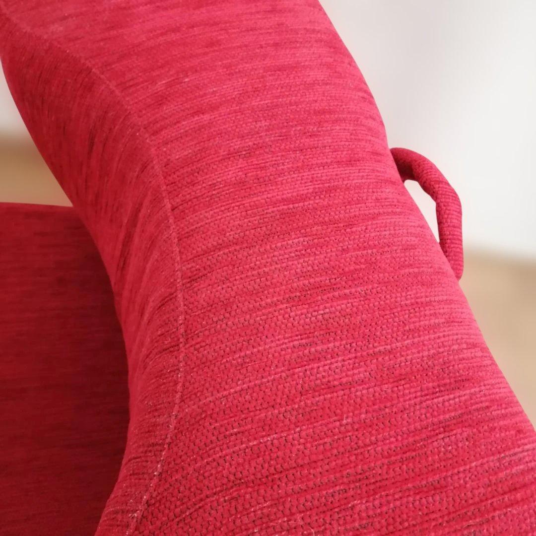 東谷 ポータブルチェア コンパクトチェア 一人掛け 脚付き レッド