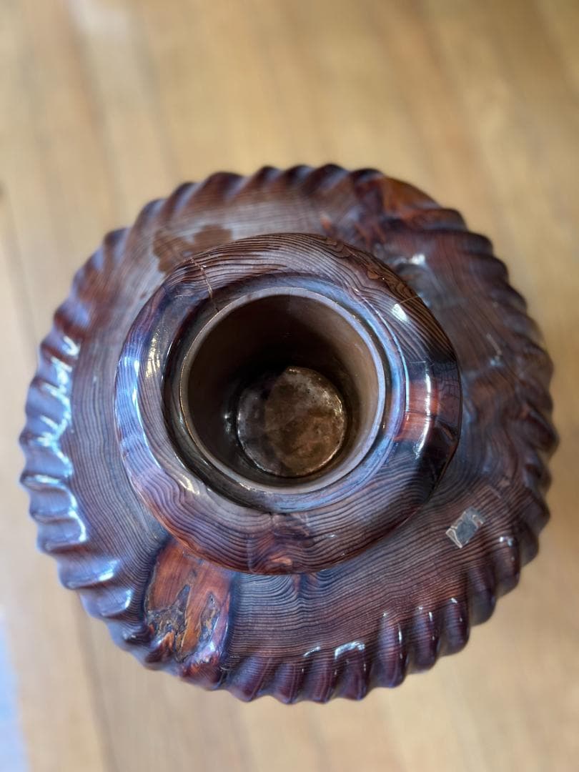 値下 入手困難 屋久杉 花瓶 屋久杉 壺 アート インテリア 希少 オブジェ