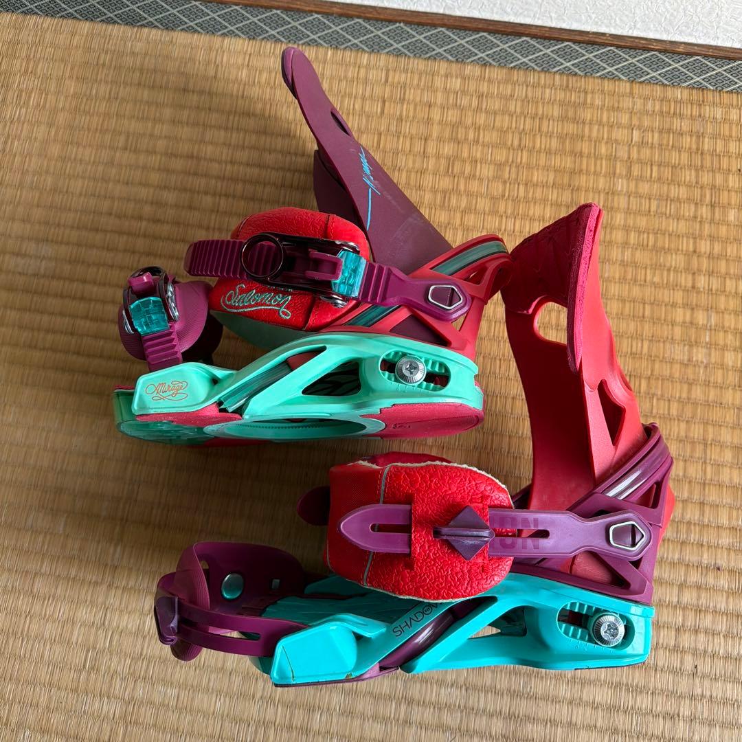 サロモン SHADOWFIT ビンディング S クレイジーカラー！予備パーツ多数