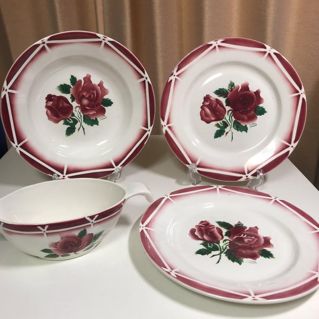 【井上仙望】フランス　アンティーク　サルグミンヌ　バラ　1920〜40年代