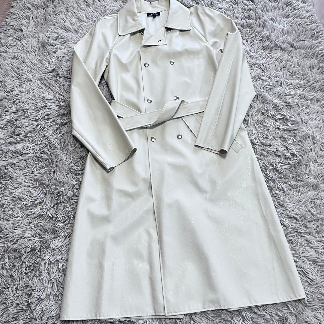 希少 A.P.C ビンテージコート レインコート　白 フランス製 ユニセックス