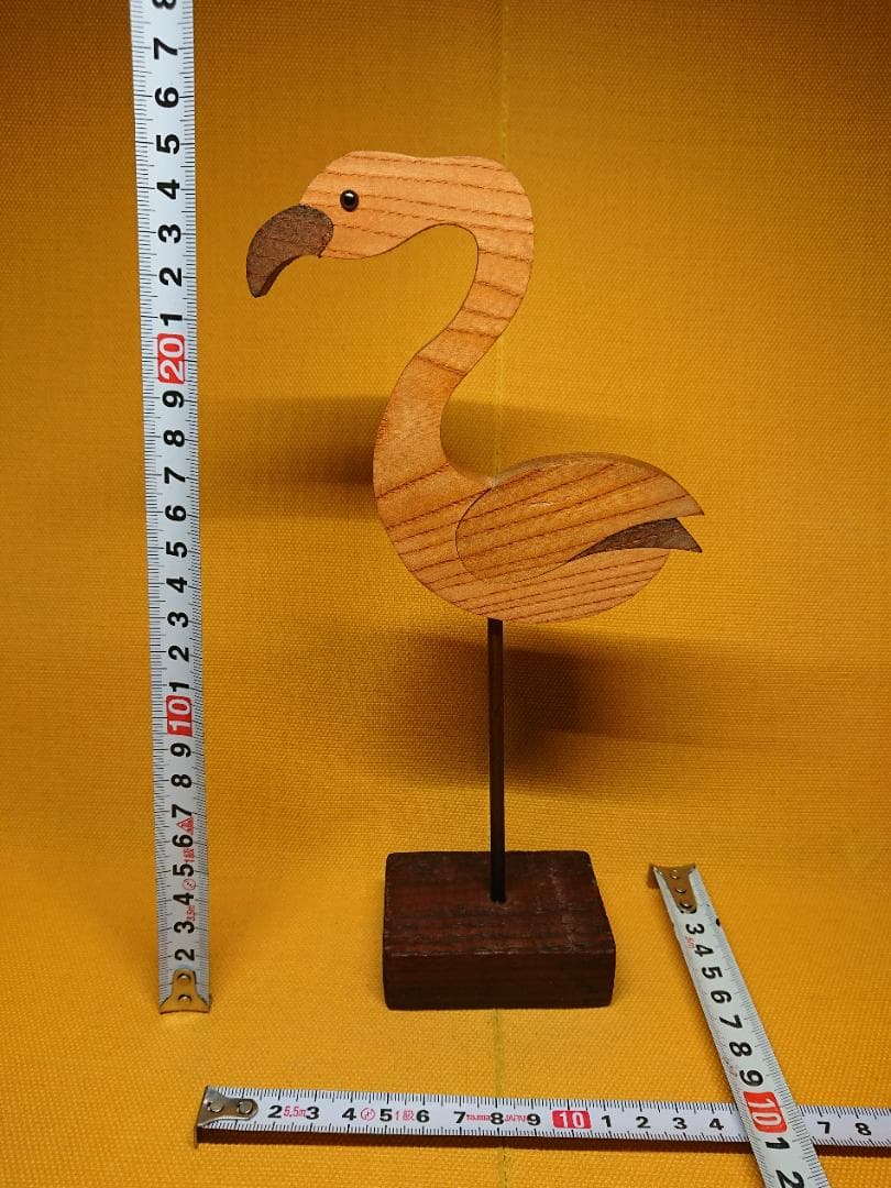 トリ　カモ　彫刻　木製　オブジェ　置物　インテリア　工芸品　美術品　A2502