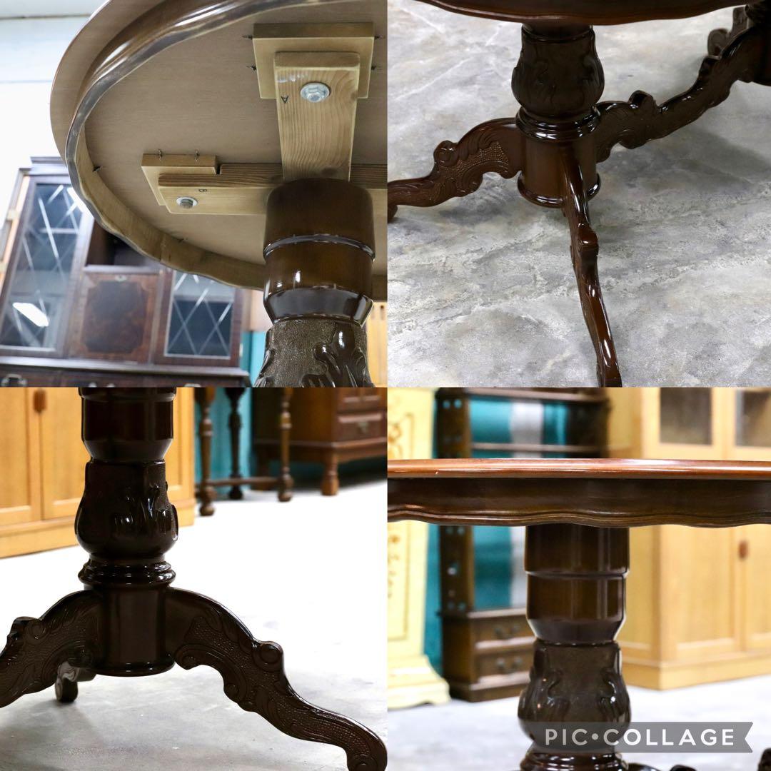 GMIK245◯イタリア製 クラシック ダイニングテーブル 食卓テーブル アン