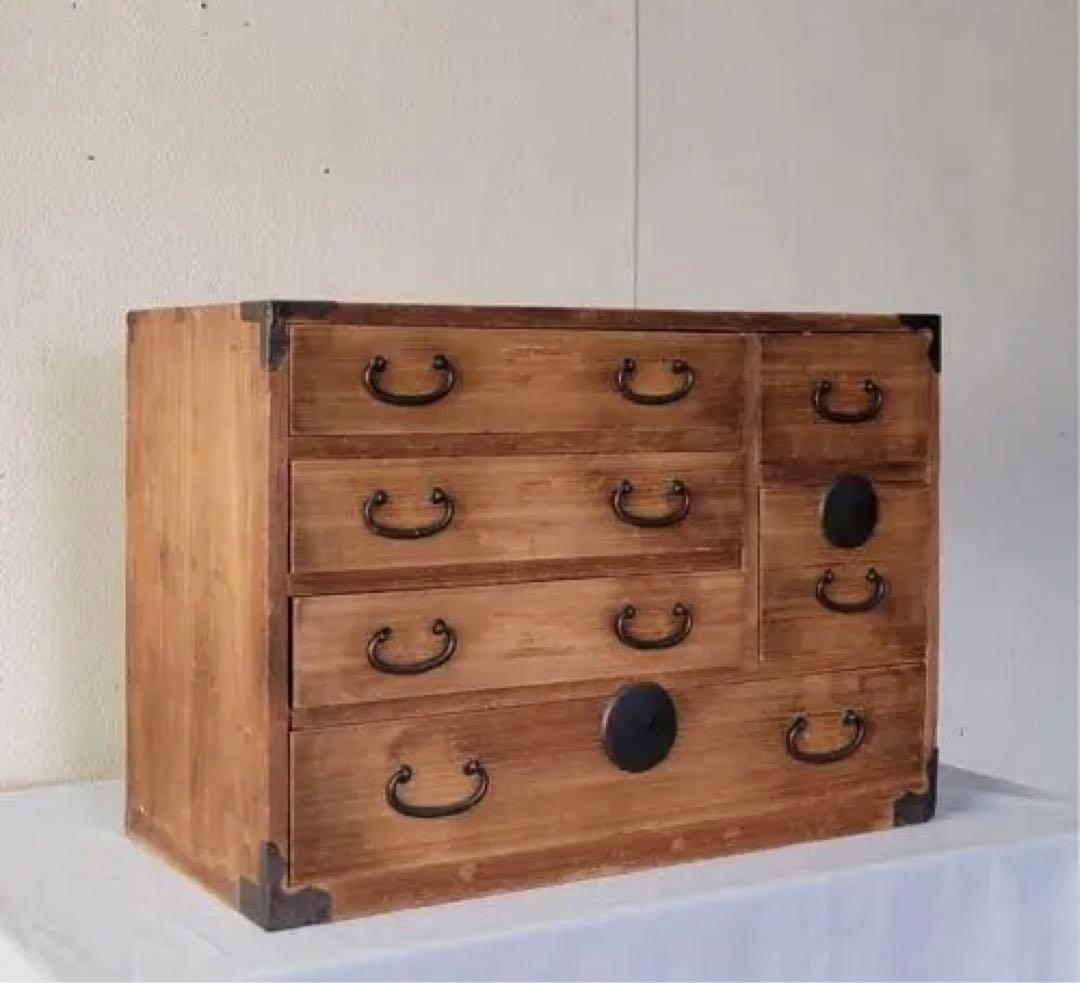 和風木製箪笥 8引き出し