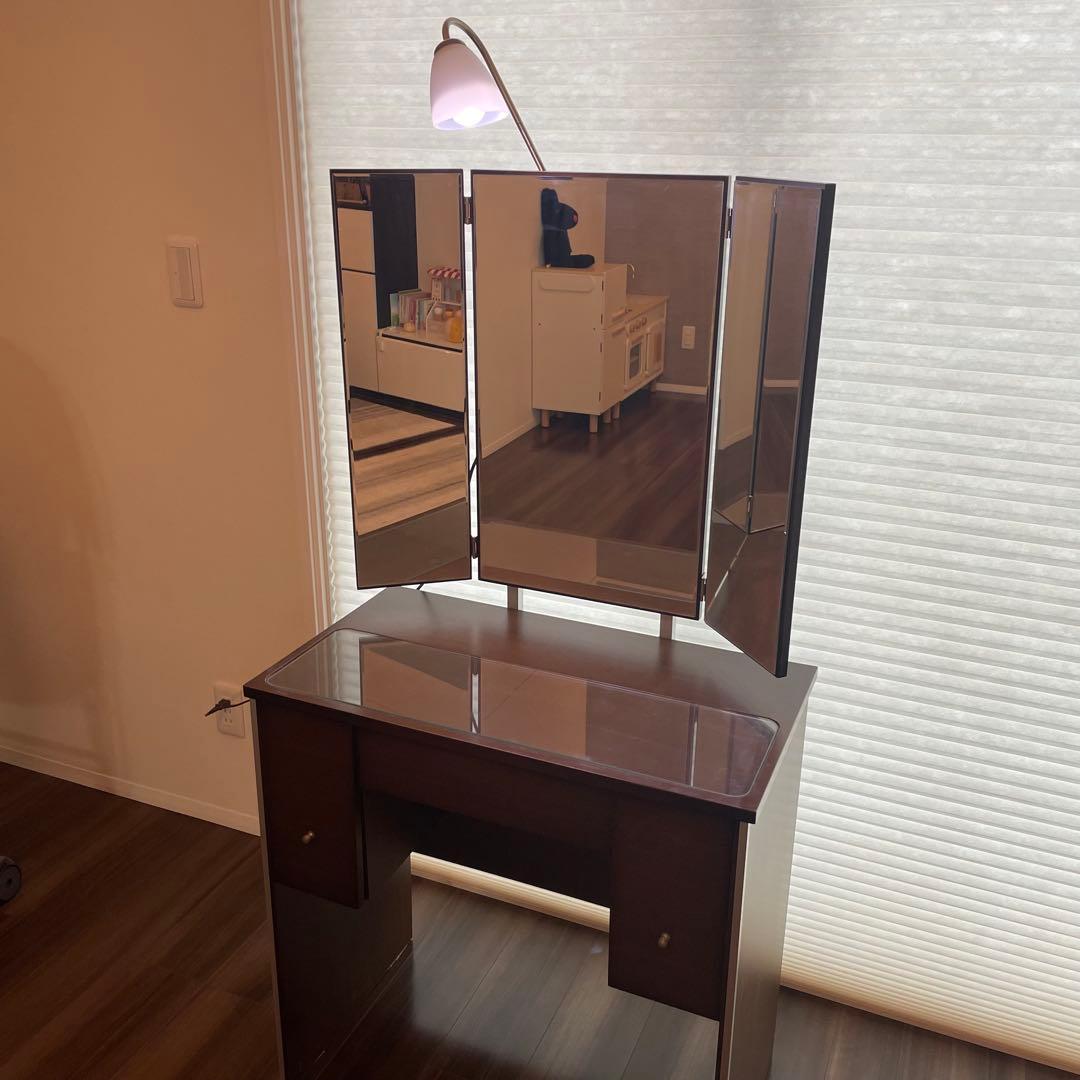 送料込み　ドレッサー　鏡台　鈴木木工家具　化粧台　匿名配送