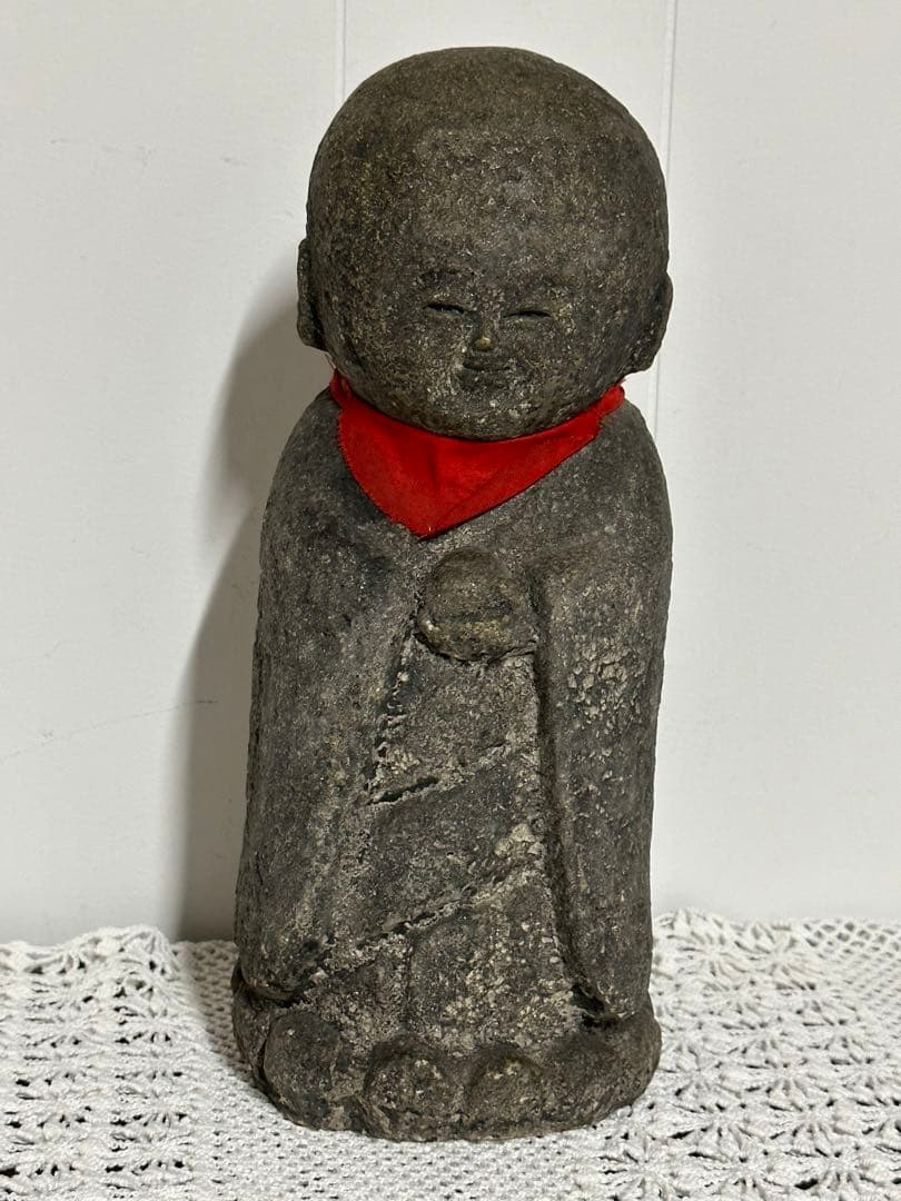 地蔵菩薩 置物 宝珠を持つお地蔵さま 28cm 石像 オブジェ 仏教 美術品