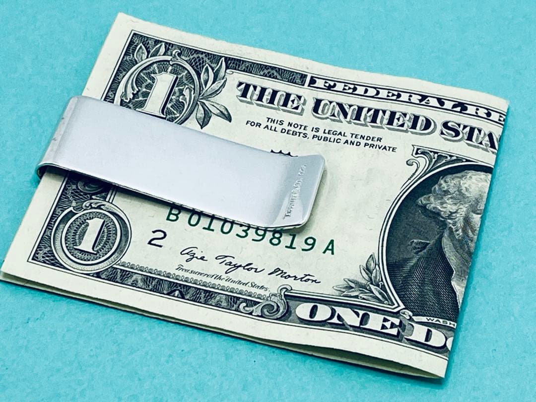 h674 ティファニー　エンジンターン　マネークリップ　シルバー　925