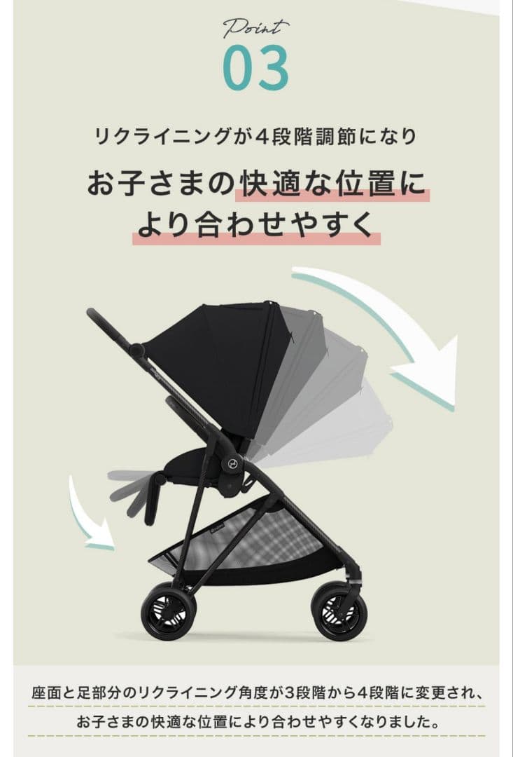 Cybex MELIO CARBON 2023年モデル 付属品付き ネイビー