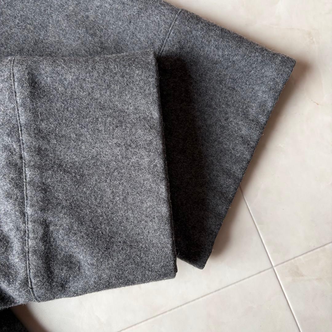 美品✨アートミックス 萌 変形 ビッグシルエット ウールコート グレー O/S