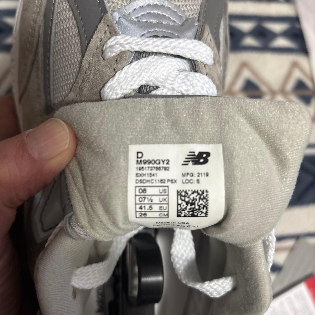 New Balance M990GY2 グレー Dサイズ